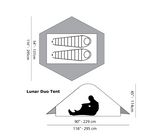 Six Moon Designs Lunar Duo Explorer 2 Person Ultralight Tent Gray  New
