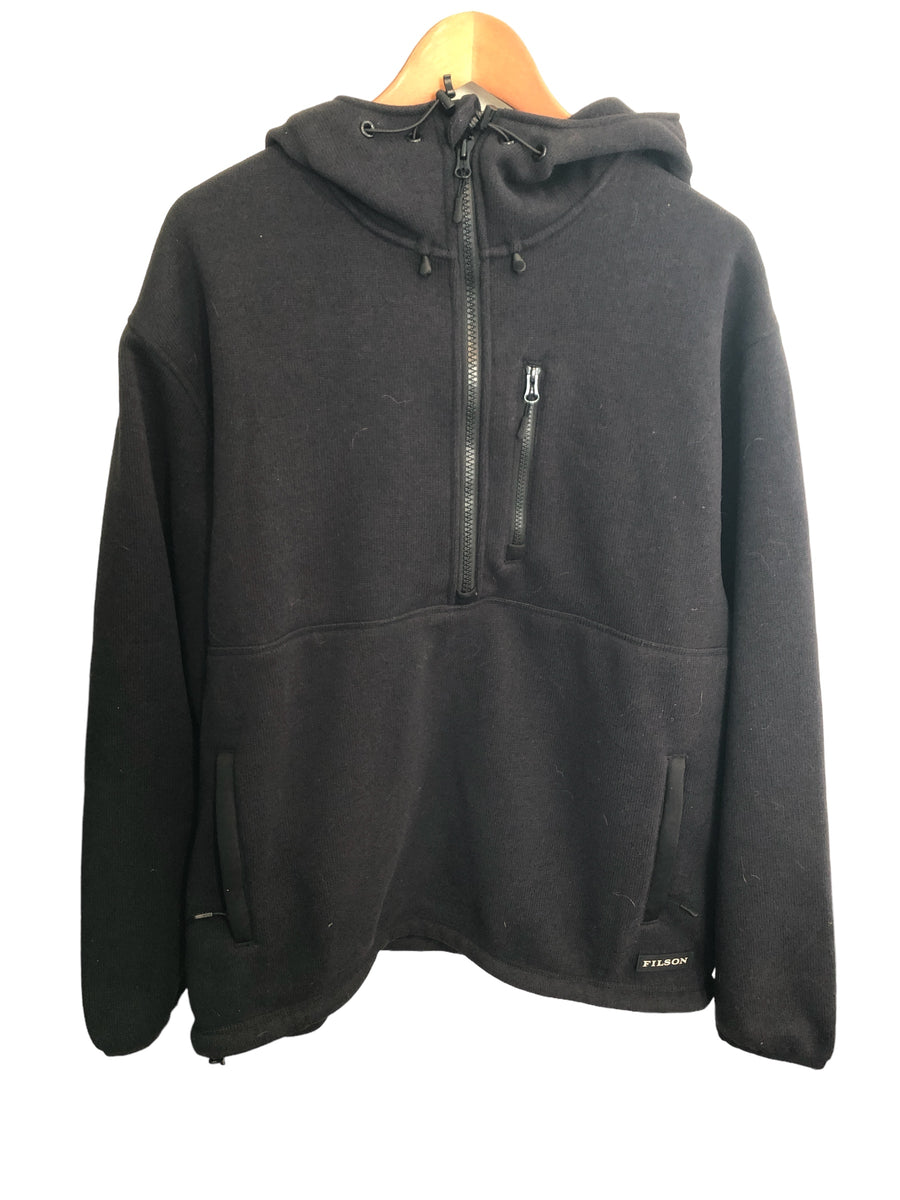 Filson Mens Ridgeway Fleece Pullover Black Large