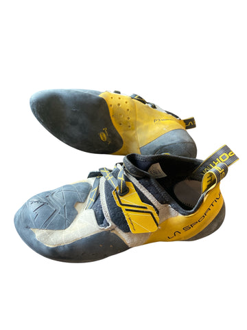 La Sportiva Solution Climbing Shoes Black, White, Yellow 44