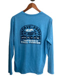 Patagonia "Mens" Unpave The Roads Long Sleeve Sun Shirt Blue Medium