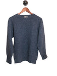 Shaggy Dog Shetland Wool Knit Sweater Blue S