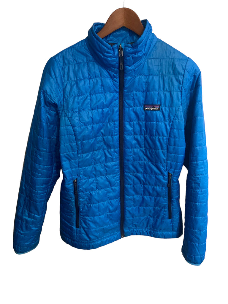 Womens New Patagonia Micro Puff Jacket Size Small Color Anacapa Blue