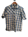 Outdoor Research "Mens" Short Sleeve Button Down Shirt Blue Medium