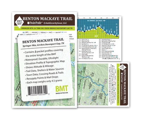 AntiGravityGear Benton Mackaye Trail Pocket Guide - GA/TN/NC New