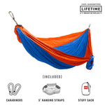 Grand Trunk Double Deluxe Hammock with Straps Combo Light Blue/Orange New