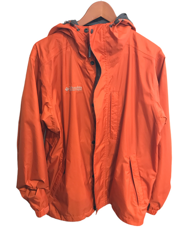 Columbia Mens Rain Jacket Orange Medium