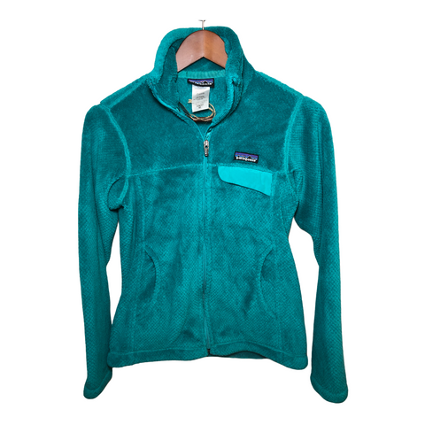 Patagonia Womens Full-Zip Re-Tool Fleece Jacket Green X-Small
