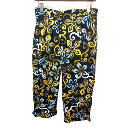 Prana Womens Yoga Capris Black, blue, yellow, white X-Small