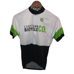Carytown Bicyle CO Womens Cycling Jersey White, Green, Black Medium