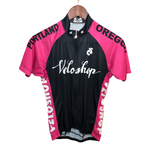 Champ-Sys Womens Veloshop Cycling Jersey Black, Pink Medium