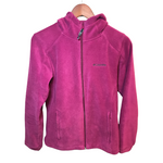 Columbia Hooded Fleece Jacket Purple Medium