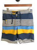 Patagonia Board Shorts Blue, Yellow, Black and White Striped 30