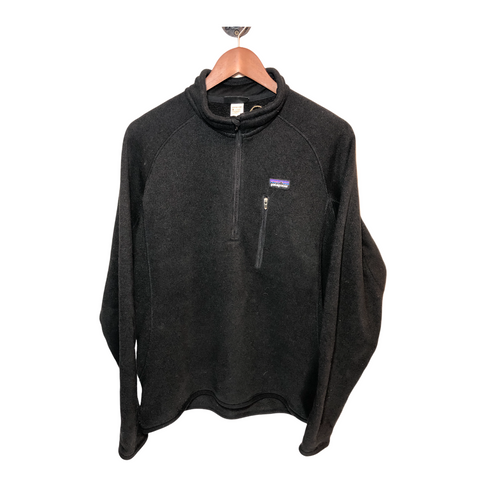 Patagonia Mens Better Sweater 1/4-Zip Black Medium
