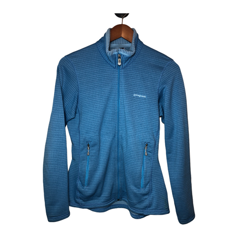 Patagonia Womens R1 Fleece Jacket Light Blue Medium