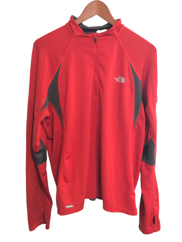 The North Face Mens 1/4 Zip Base Layer Red Large