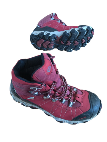 Oboz Womens Bridger Mid Hiking Boots Red 8