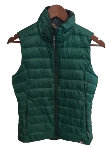 REI Womens Down Puffy Vest Green X-Small