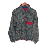 Patagonia Synchilla Snap-T Pullover Gray, Light-Gray Print Large