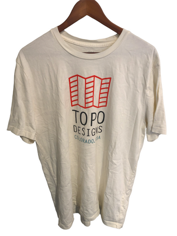 Topo Designs Mens Tee Shirt White Large