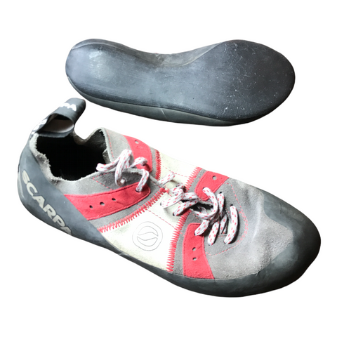 Scarpa Helix Climbing Shoe Red, Gray 40 1/2