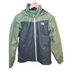 The North Face Womens Rain Jacket Green/Gray Medium