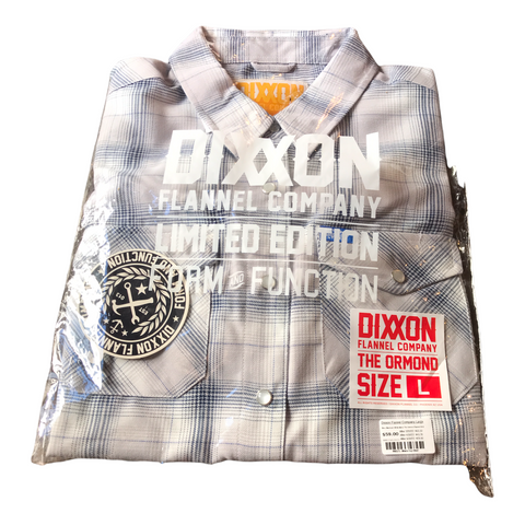 Dixxon Flannel Company Womens The Ormond Flannel Shirt Blue, Black and White Large