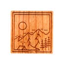 Rustek Collective Base Camp Square Wood Sticker Cherry New