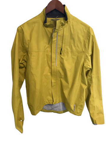 REI Mens Cycling Rain Jacket Yellow Small