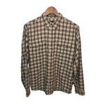 Patagonia Mens Long-Sleeved Flannel Shirt Brown Plaid Small