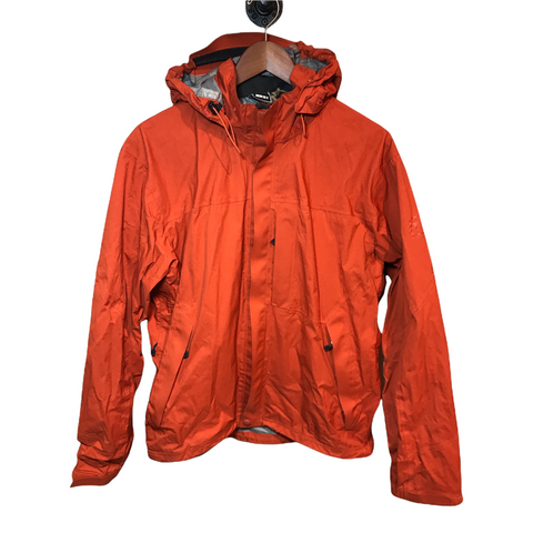 REI Mens Stowable Rain Jacket Orange Large