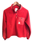 Topo Designs Womens Fleece Pullover Red Large