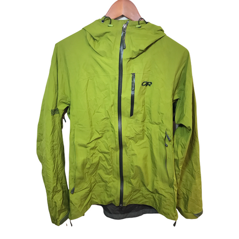Outdoor Research Womens Rain Jacket Green Medium