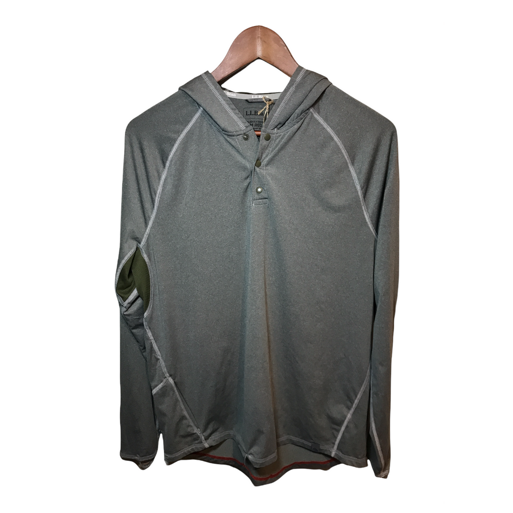 L.L. Bean Mens Sun Shirt with Hood Gray Medium – Trail Hut