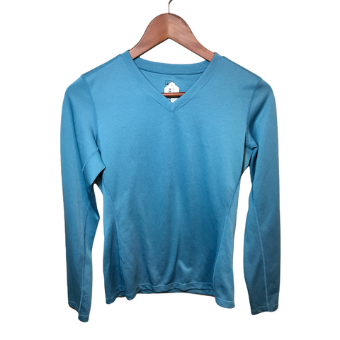 REI Womens Long Sleeve Base Layer Top Blue X-Small