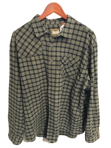 Howler Bros. Mens Flannel Shirt Green X-Large