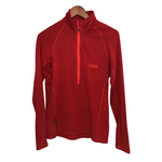 Rab Mens Lightweight Fleece Zip-Neck Pullover Red Small