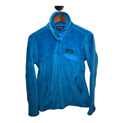 Patagonia Womens Re-Tool Snap-T Fleece Pullover Blue Small