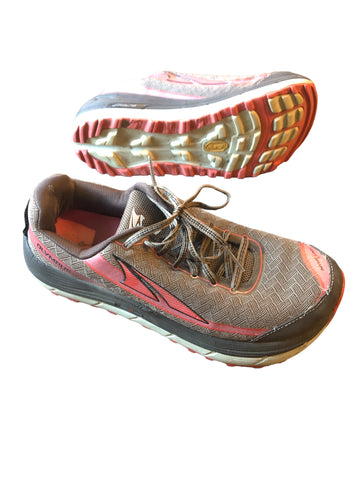 Altra Womens Olympus 2.0 Trail Runners Brown, Red 9.5