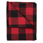 Peregrine Wool Blend Camp Blanket Red/Black New