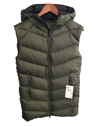 Backcountry Womens Down Vest w Hood Green X-Small