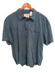Howler Bros. Mens Short Sleeve Button Blue X-Large