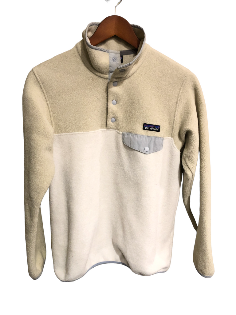 Patagonia Womens Synchilla Fleece Pullover White Cream XS