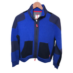 Topo Designs Womens Global Full Zip Sweater Blue Large
