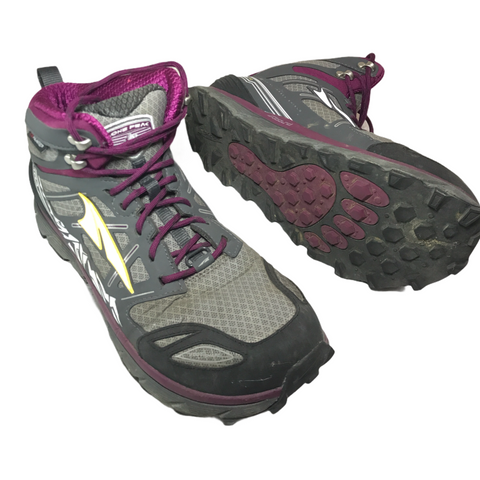 Altra Womens Lone Peak 3.0 NeoShell Mid Hiking Boots Gray/Purplse W11