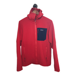 Patagonia Mens R2 TechFace Hoody Fleece Jacket Red/Blue Medium