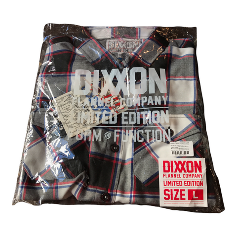 Dixxon Flannel Company Womens Boat Tail Flannel Shirt Red, Blue, Black, White Large