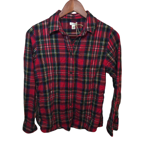L.L. Bean Flannel Shirt Red X-Small