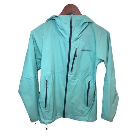 Patagonia Womens Rain Jacket Green X-Small