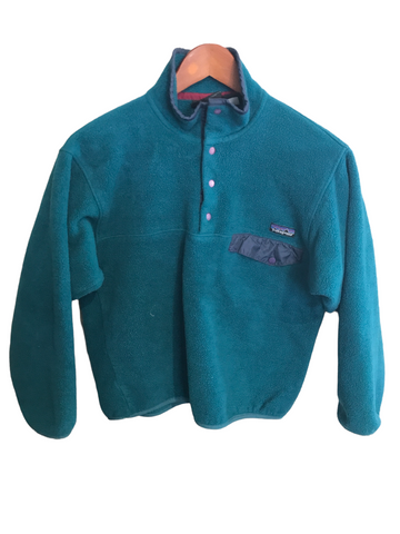 Patagonia Mens Fleece Pullover Turquoise Small
