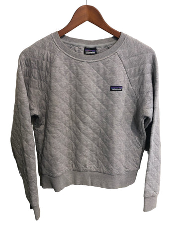 Patagonia Mens Quilted Crew Top Sweater Grey Small